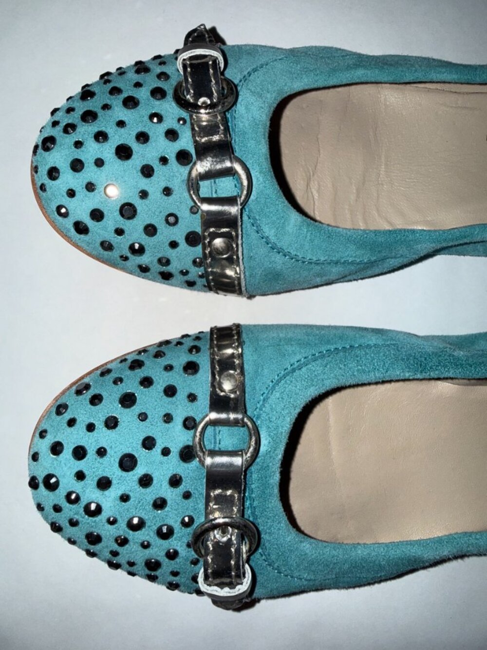 AGL Attillio Giusti Leombruni Water Resistant Suede Ballet Flats Italy
